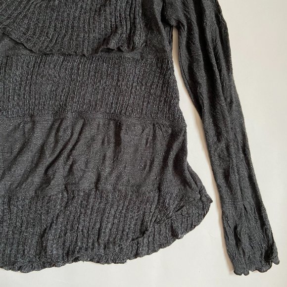 Snoskins Women size S gray Shawl Collar pullover sweater made in USA - Picture 4 of 10